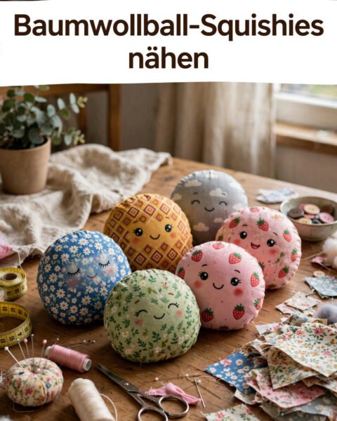 Kleine Baumwollball-Squishies nähen