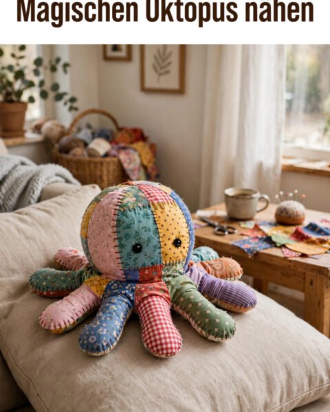 Magischen Oktopus nähen: Kuscheltier aus Stoffresten