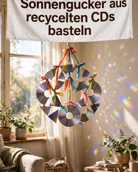 Sonnengucker aus recycelten CDs basteln
