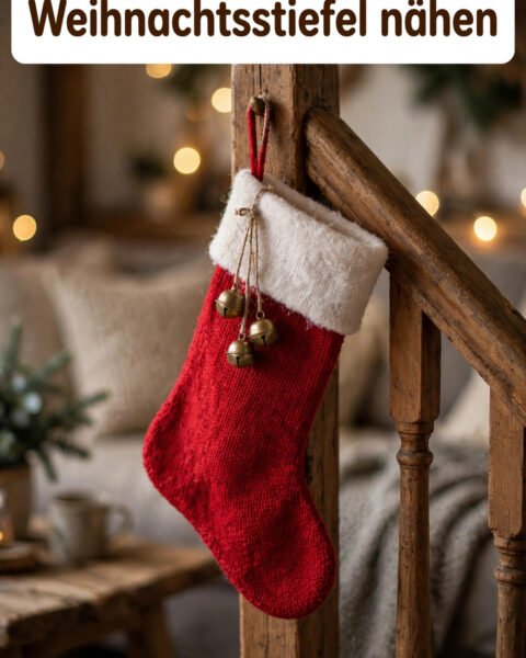 Weihnachtsstiefel nähen – Anleitung mit Schnittmuster